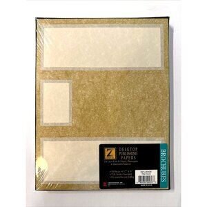 Tri-Fold Brochures 100 Sheets 8.5x11 Two-Sided Prescored Laser Inkjet NEW SEALED